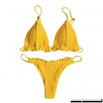Bolayu Women Sexy Floral Bikini Set Push-Up Padded Swimwear Swimsuit Bathing Beachwear Yellow B0793J4244